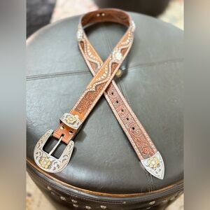 Nocona Western Bling Belt - Womens M - 38.5”